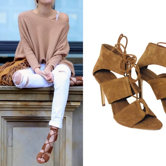 Zara Shoes - Zara Whisky Leather High Heels Ankle Strap